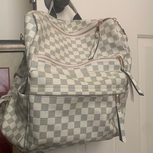 Womens Faux Leather Backpack Shoulder Bag